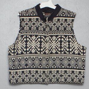 Vintage Ozark Mountain Jean Company heavy cotton patterned vest
